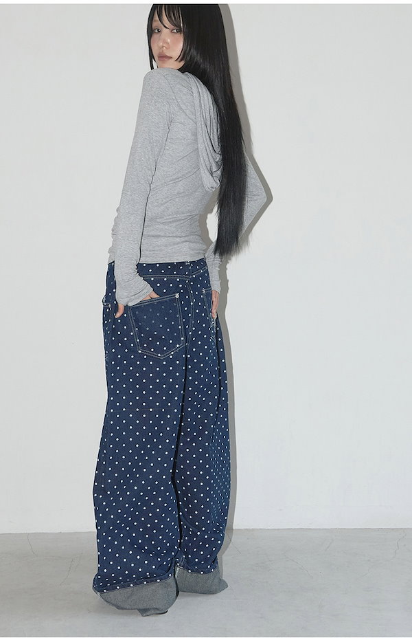 Qoo10] NASTY FANCY CLUB STRING DOT ROLL-UP P