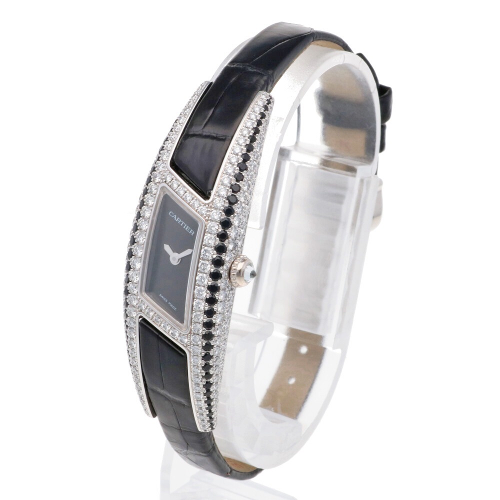 カルティエ リーブル イマリア SM 腕時計 18金 K18ホワイトゴールド クオーツ 1年保証 CARTIER 中古