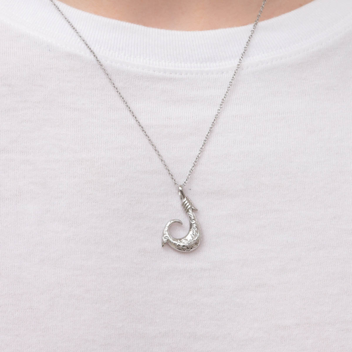 ネックレス ハワイアンジュエリー メンズ サージカルステンレス316L フィッシュフック ネックレス ハワイアンジュエリー メンズ サージカルステンレス316L フィッシュフック