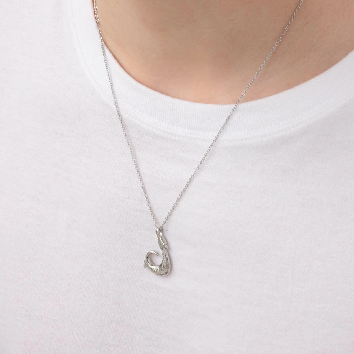 ネックレス ハワイアンジュエリー メンズ サージカルステンレス316L フィッシュフック ネックレス ハワイアンジュエリー メンズ サージカルステンレス316L フィッシュフック