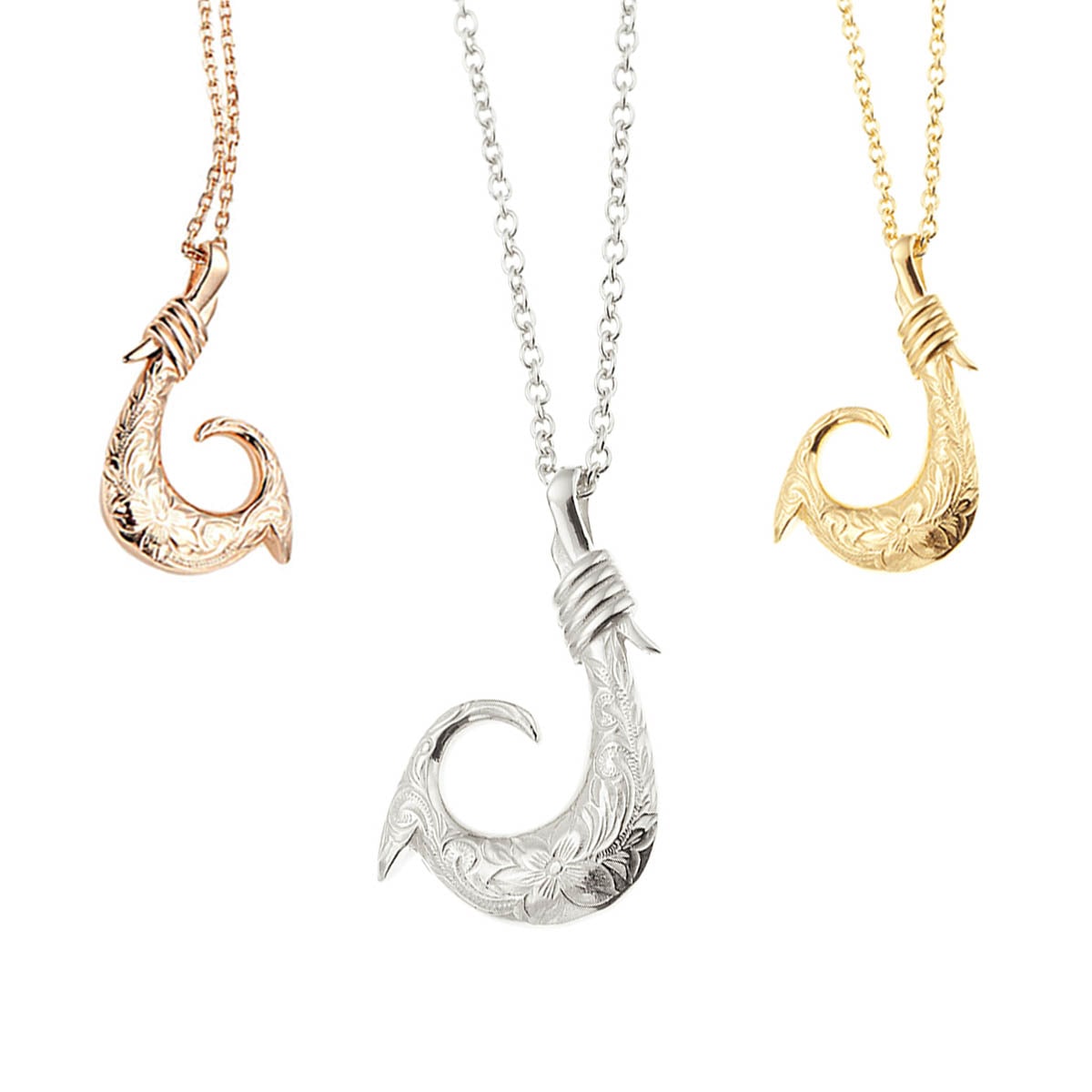 ネックレス ハワイアンジュエリー メンズ サージカルステンレス316L フィッシュフック ネックレス ハワイアンジュエリー メンズ サージカルステンレス316L フィッシュフック