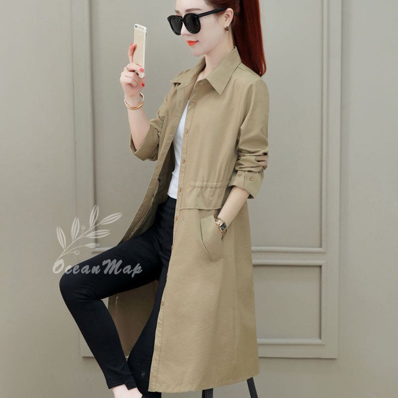 トレンチコート レディース 春 コート ベーシック トレンチコート アウター ジャケット ロング丈 スプリングコート 春秋コート スリム 着痩せ 長袖 大きいサイズ おしゃれ きれいめ 大人 上品 エ