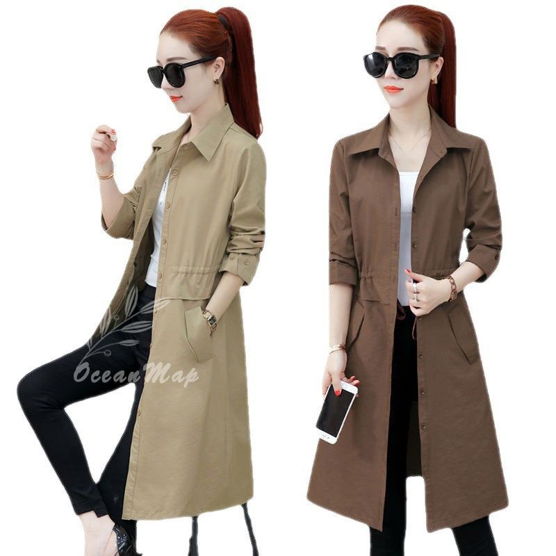トレンチコート レディース 春 コート ベーシック トレンチコート アウター ジャケット ロング丈 スプリングコート 春秋コート スリム 着痩せ 長袖 大きいサイズ おしゃれ きれいめ 大人 上品 エ