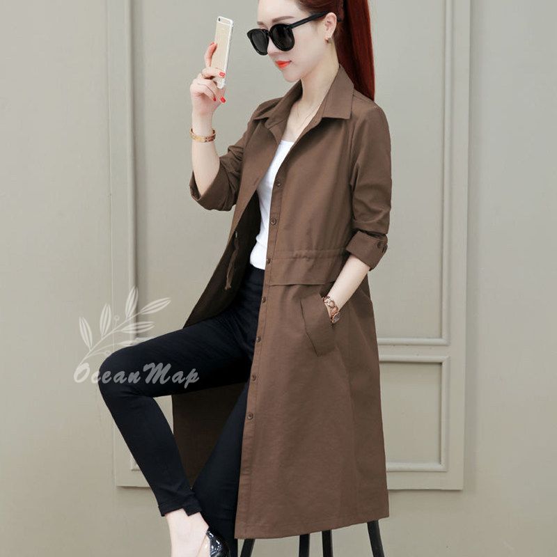 トレンチコート レディース 春 コート ベーシック トレンチコート アウター ジャケット ロング丈 スプリングコート 春秋コート スリム 着痩せ 長袖 大きいサイズ おしゃれ きれいめ 大人 上品 エ