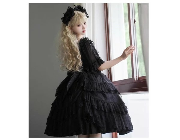 ワンピース ロリータ リボン 膝丈 レディース トップス追加可 ゴスロリ ハイウエスト Aライン 暗黒風 五分袖 プリンセス風 コスチューム 洋服 フリル セクシー 日常 パーティ イベント ステ ワンピース ロリータ リボン 膝丈 レディース トップス追加可 ゴスロリ ハイウエスト Aライン 暗黒風 五分袖 プリンセス風 コスチューム 洋服 フリル セクシー 日常 パーティ イベント ステ