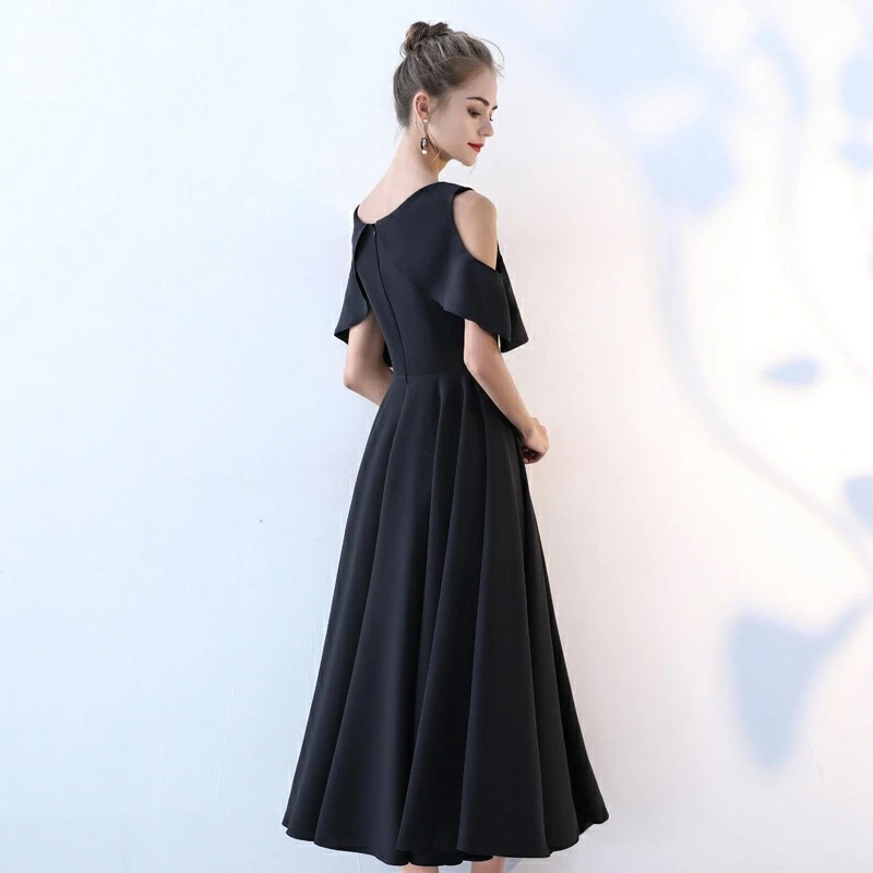 ワンピース 結婚式 パーティードレス フォーマルドレス ドレス 袖あり 袖付き 肩出し お呼ばれ フォーマル 大きいサイズ 服装 大人 服 他と被らない 膝下 上品 半袖 五分袖 20代30代40代