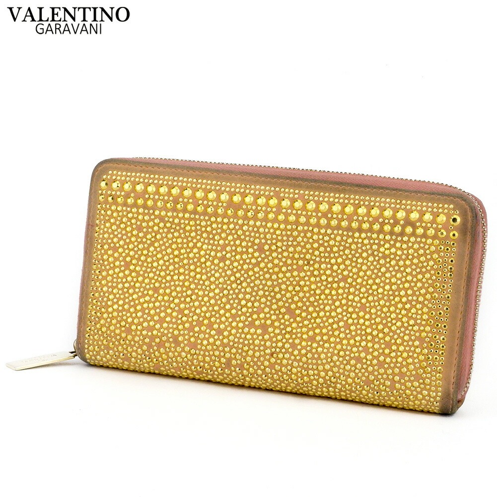 長財布 ラウンドファスナー 財布 スタッズ レディース ピンク ベージュ ゴールド 中古 長財布 ラウンドファスナー 財布 スタッズ レディース ピンク ベージュ ゴールド 中古