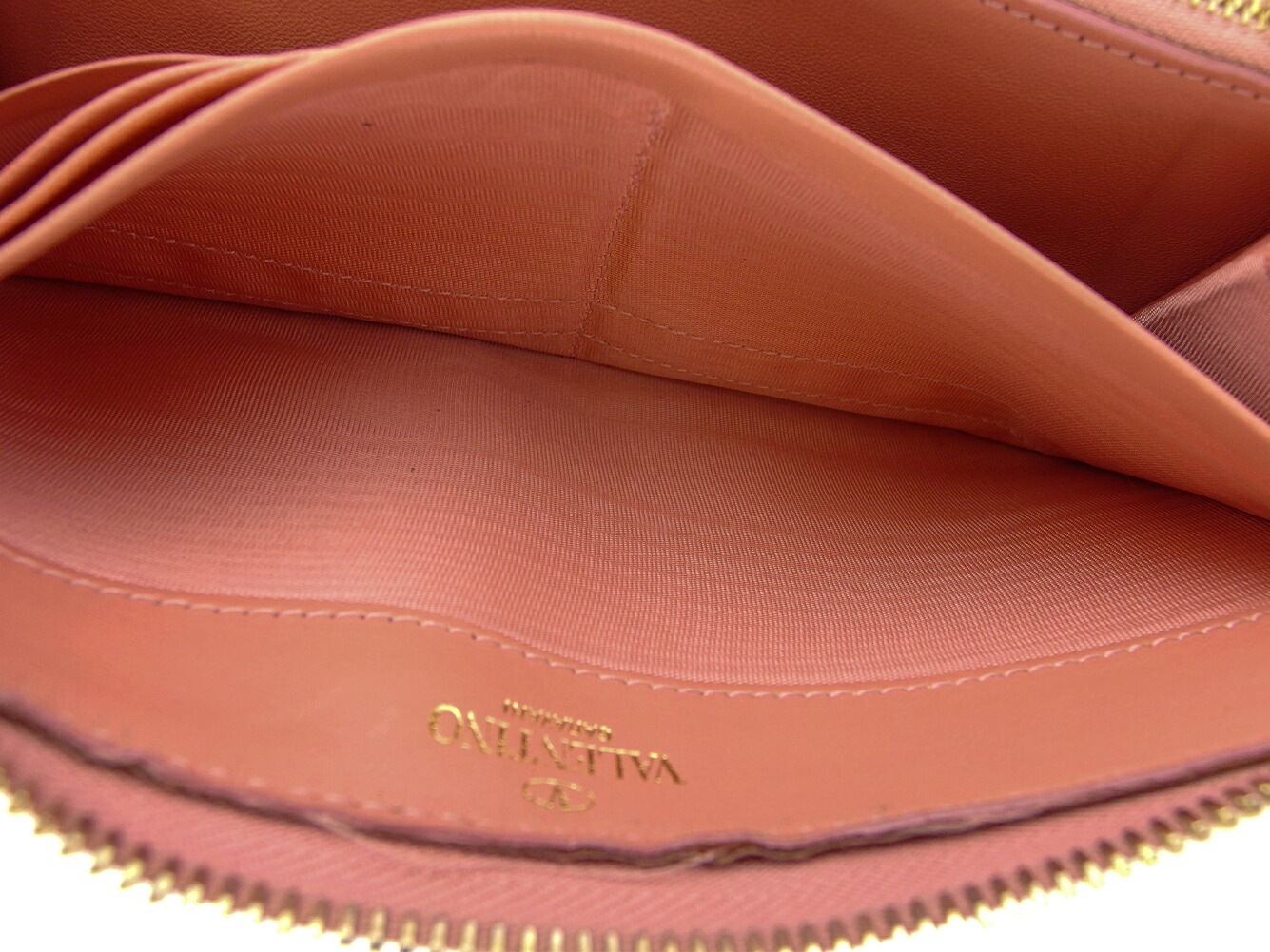 長財布 ラウンドファスナー 財布 スタッズ レディース ピンク ベージュ ゴールド 中古 長財布 ラウンドファスナー 財布 スタッズ レディース ピンク ベージュ ゴールド 中古