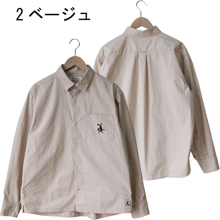 Shabby シャビー メンズ 長袖 刺繍 シャツ