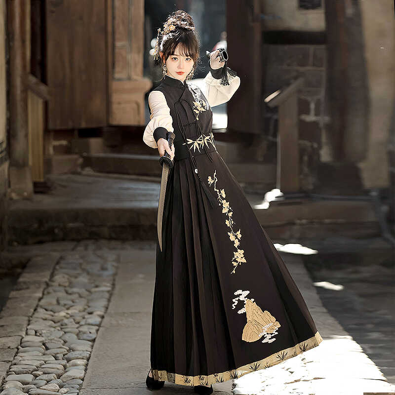 【フルセット】雲山巻き新韓国cos要素上着馬甲半スカート女侠客