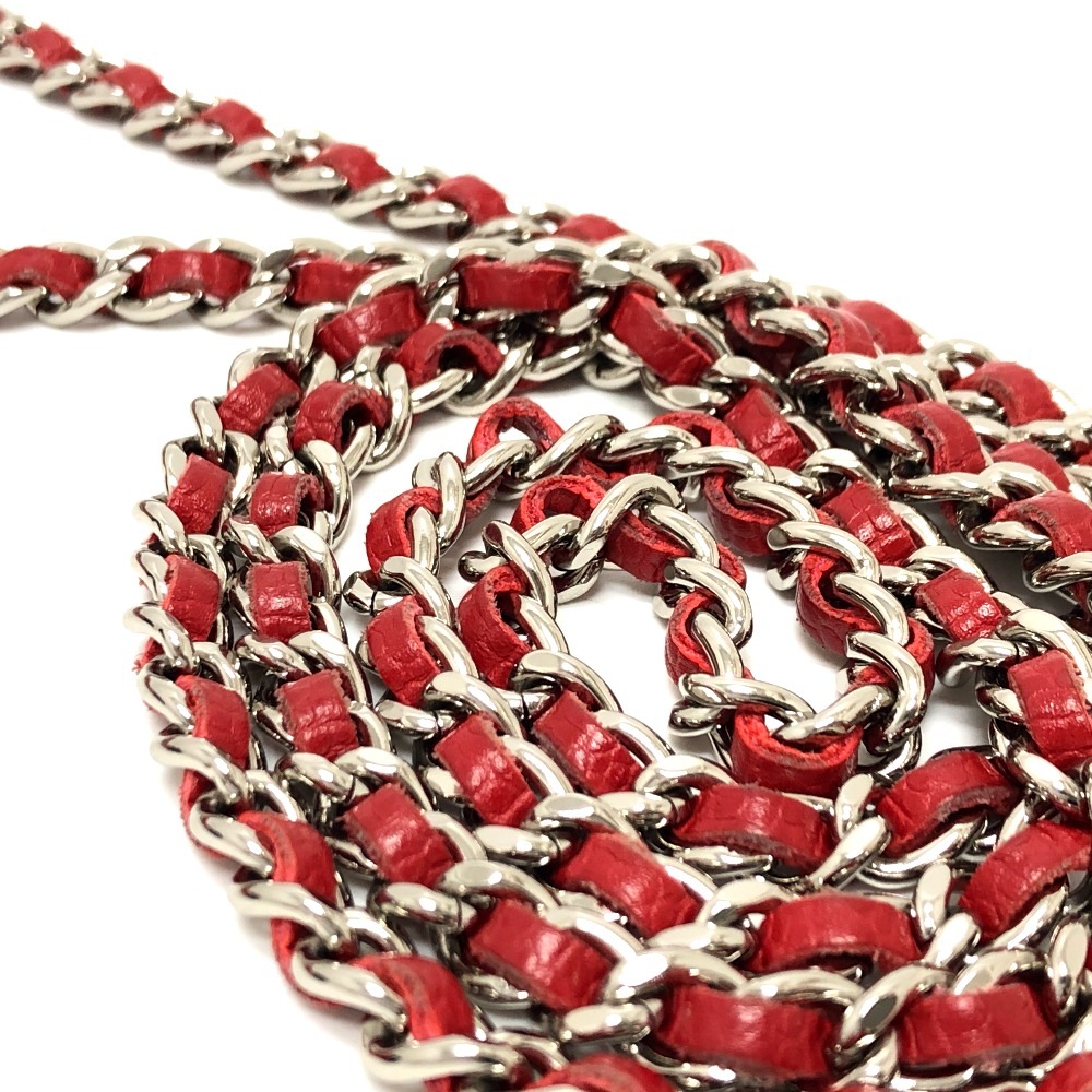 ショルダーバッグ AP0250 CC ココマーク クラシック 長財布 チェーンウォレット 斜め掛け カバン バッグ キャビアスキン レッド ショルダーバッグ AP0250 CC ココマーク クラシック 長財布 チェーンウォレット 斜め掛け カバン バッグ キャビアスキン レッド