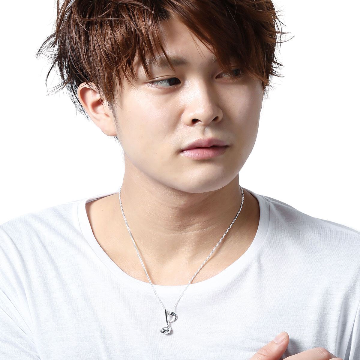 ペンダント ネックレス メンズ 音符 スカル シルバー925 銀製品 燻し加工 シンプル クール 大