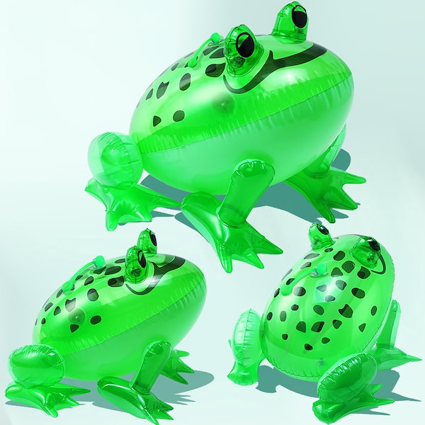 カエル Qoo10] カエル おもちゃ 蛙 玩具 充気 膨らせ