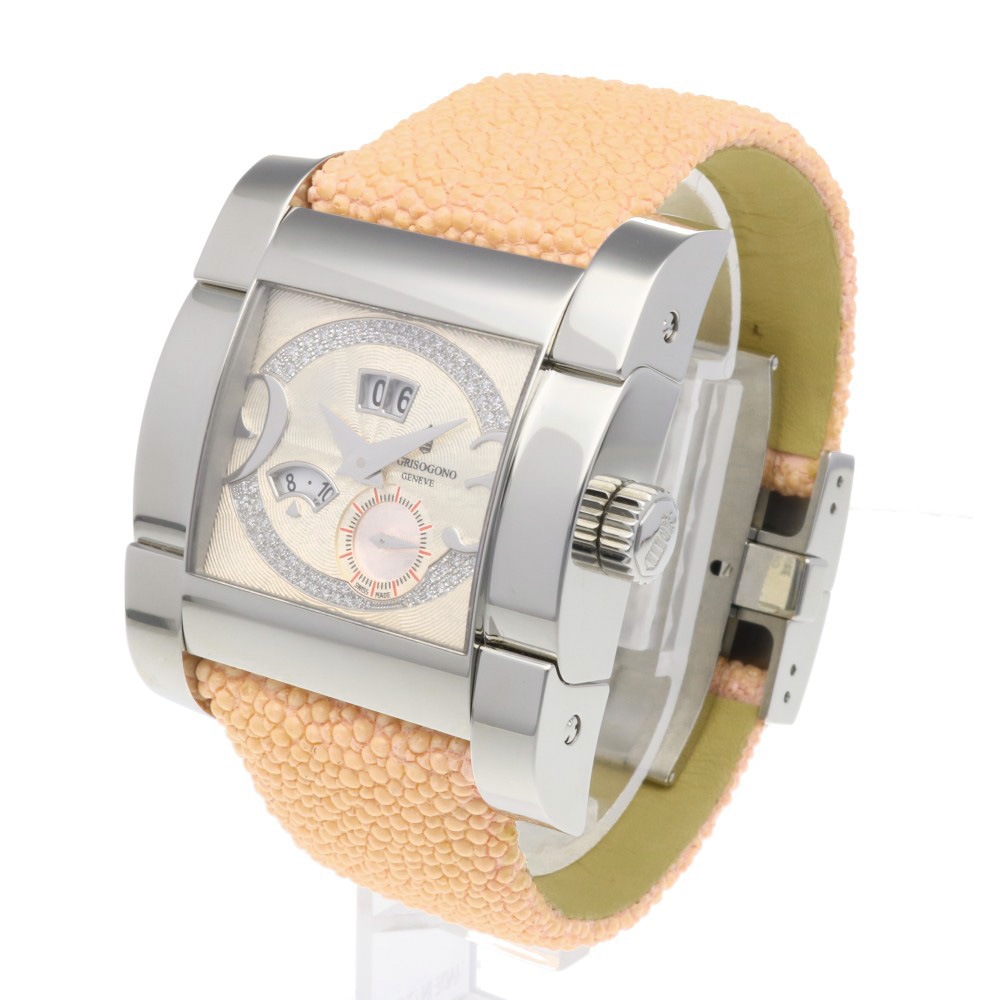 ドゥ グリソゴノ ノヴァンタトレ 腕時計 ステンレススチール 自動巻き 1年保証 de GRISOGONO 中古 美品