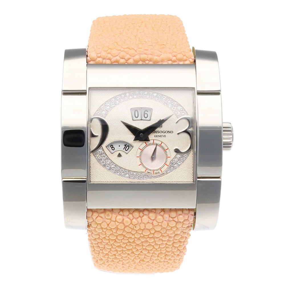 ドゥ グリソゴノ ノヴァンタトレ 腕時計 ステンレススチール 自動巻き 1年保証 de GRISOGONO 中古 美品