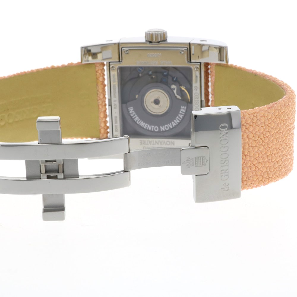 ドゥ グリソゴノ ノヴァンタトレ 腕時計 ステンレススチール 自動巻き 1年保証 de GRISOGONO 中古 美品