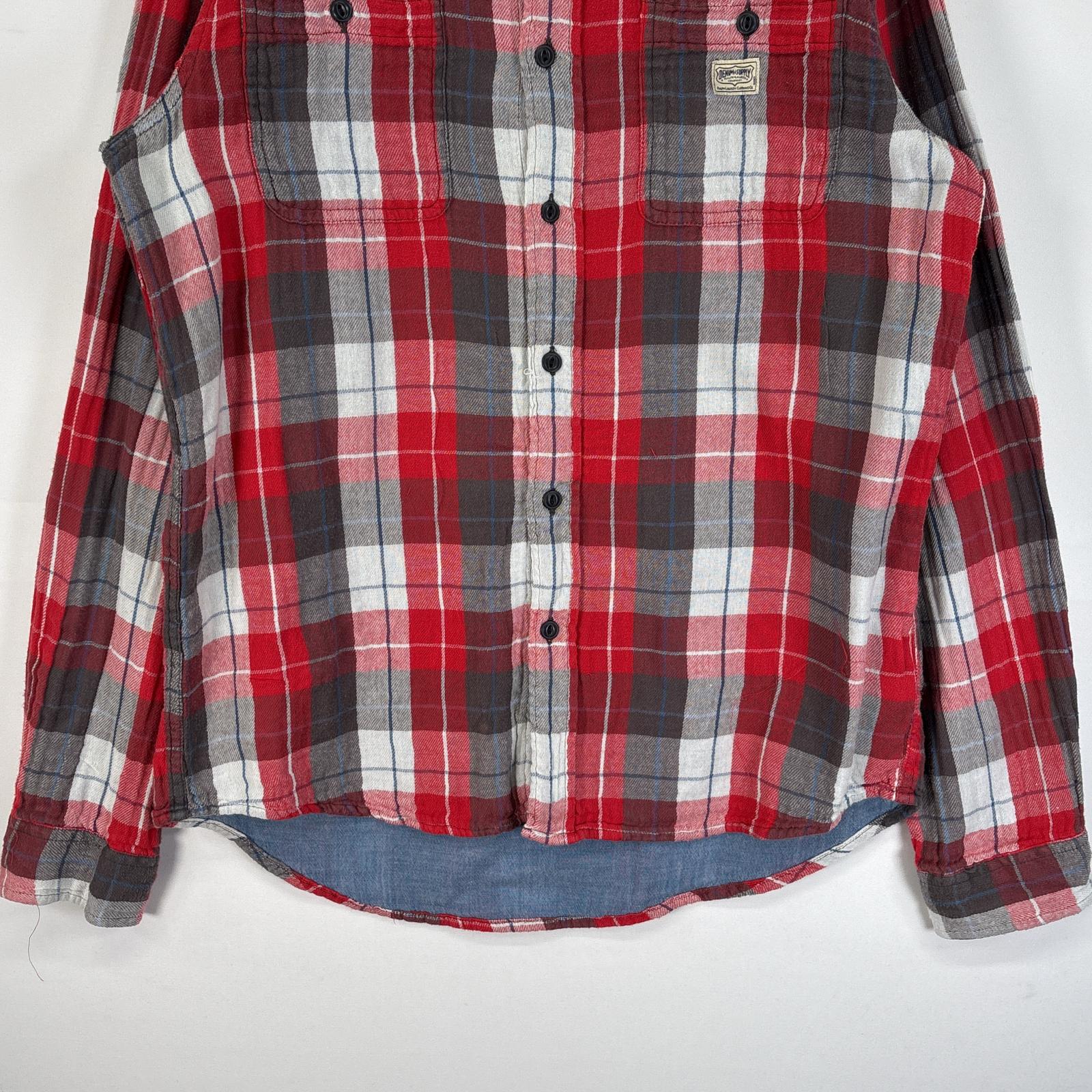 古着 デニムアンドサプライ ラルフローレン DENIM&SUPPLY Ralph Lauren 長袖シャツ チェック フランネル 裏地付き ワンポイント ロゴ L レッド系 マルチカラー メンズ 古着 デニムアンドサプライ ラルフローレン DENIM&SUPPLY Ralph Lauren 長袖シャツ チェック フランネル 裏地付き ワンポイント ロゴ L レッド系 マルチカラー メンズ