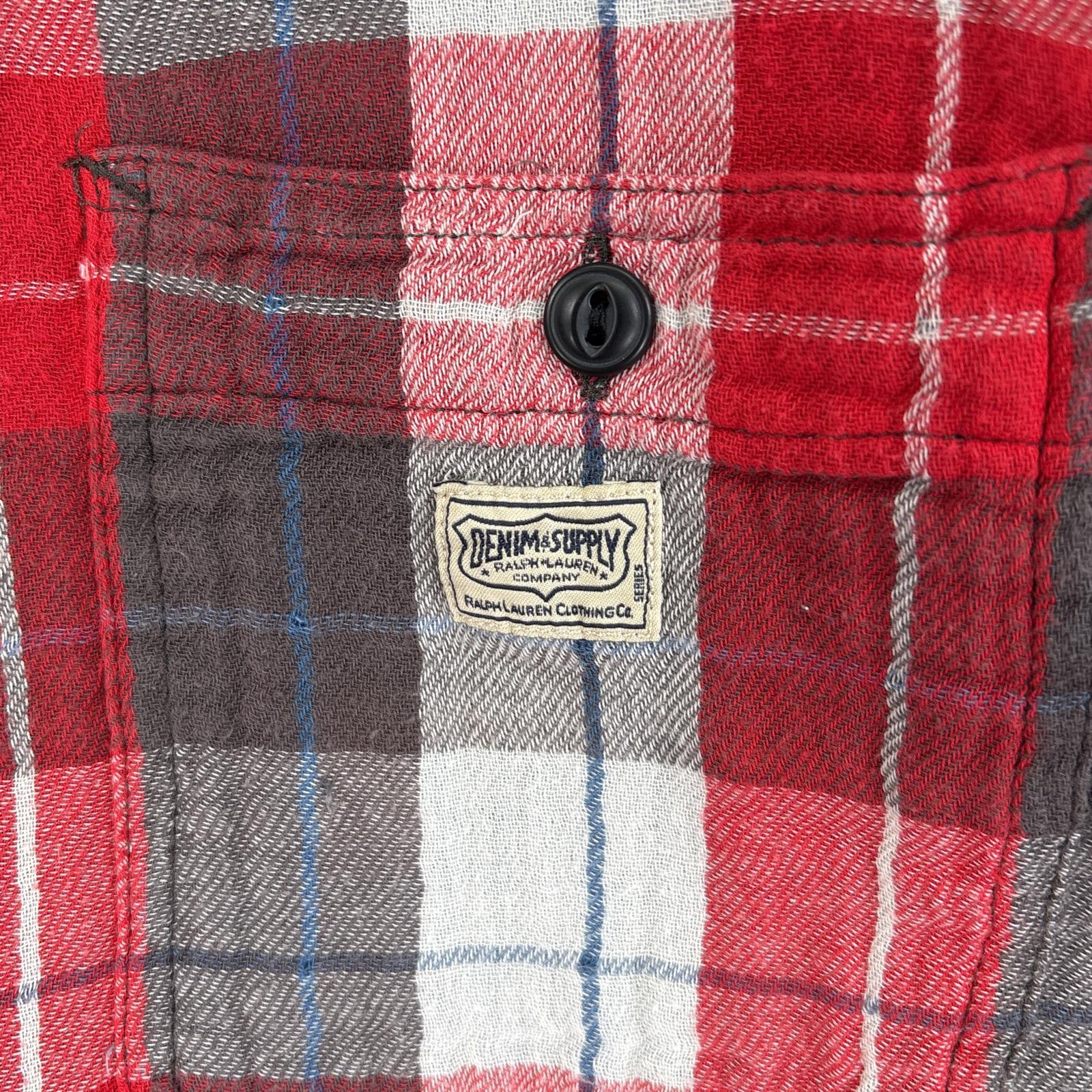 古着 デニムアンドサプライ ラルフローレン DENIM&SUPPLY Ralph Lauren 長袖シャツ チェック フランネル 裏地付き ワンポイント ロゴ L レッド系 マルチカラー メンズ 古着 デニムアンドサプライ ラルフローレン DENIM&SUPPLY Ralph Lauren 長袖シャツ チェック フランネル 裏地付き ワンポイント ロゴ L レッド系 マルチカラー メンズ