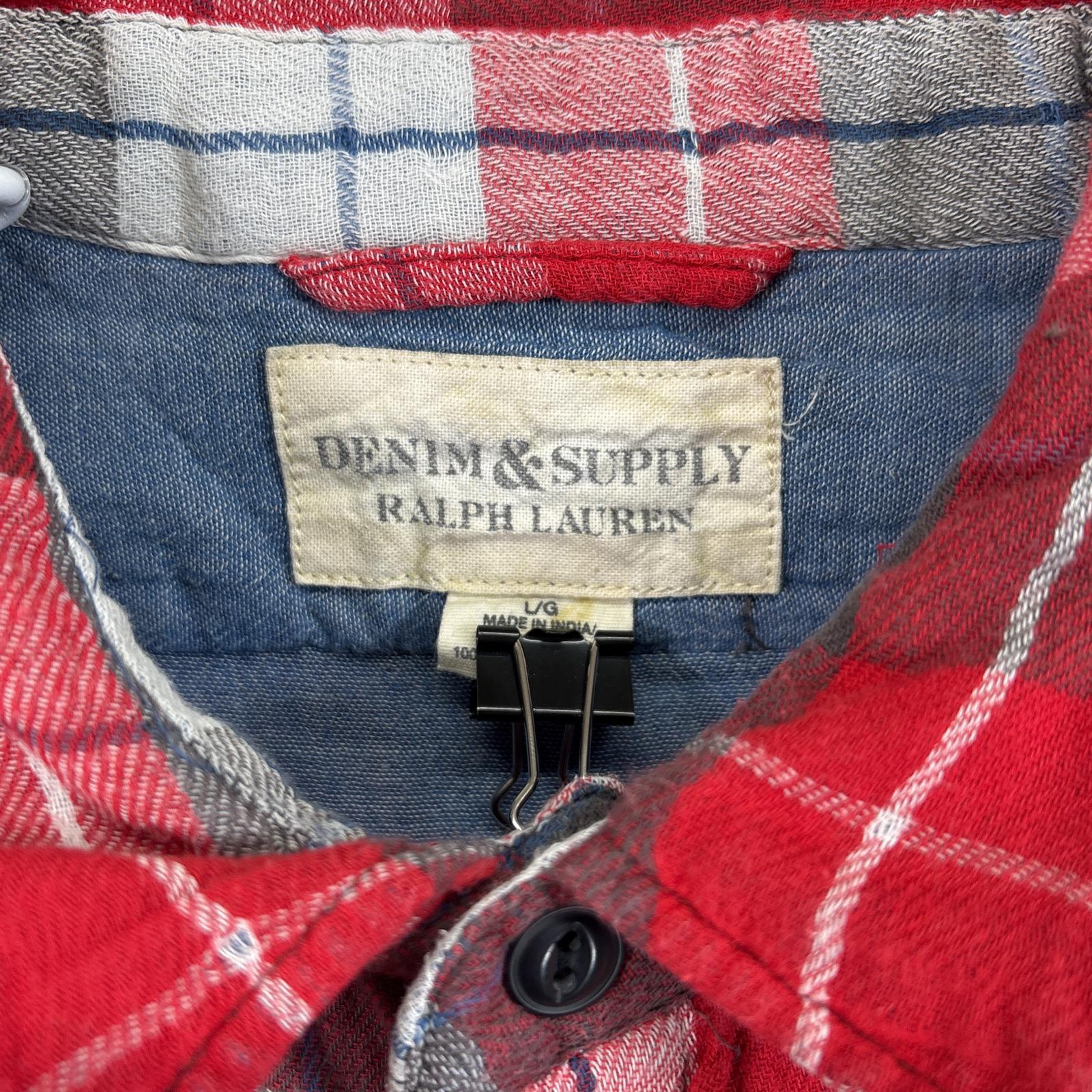 古着 デニムアンドサプライ ラルフローレン DENIM&SUPPLY Ralph Lauren 長袖シャツ チェック フランネル 裏地付き ワンポイント ロゴ L レッド系 マルチカラー メンズ 古着 デニムアンドサプライ ラルフローレン DENIM&SUPPLY Ralph Lauren 長袖シャツ チェック フランネル 裏地付き ワンポイント ロゴ L レッド系 マルチカラー メンズ