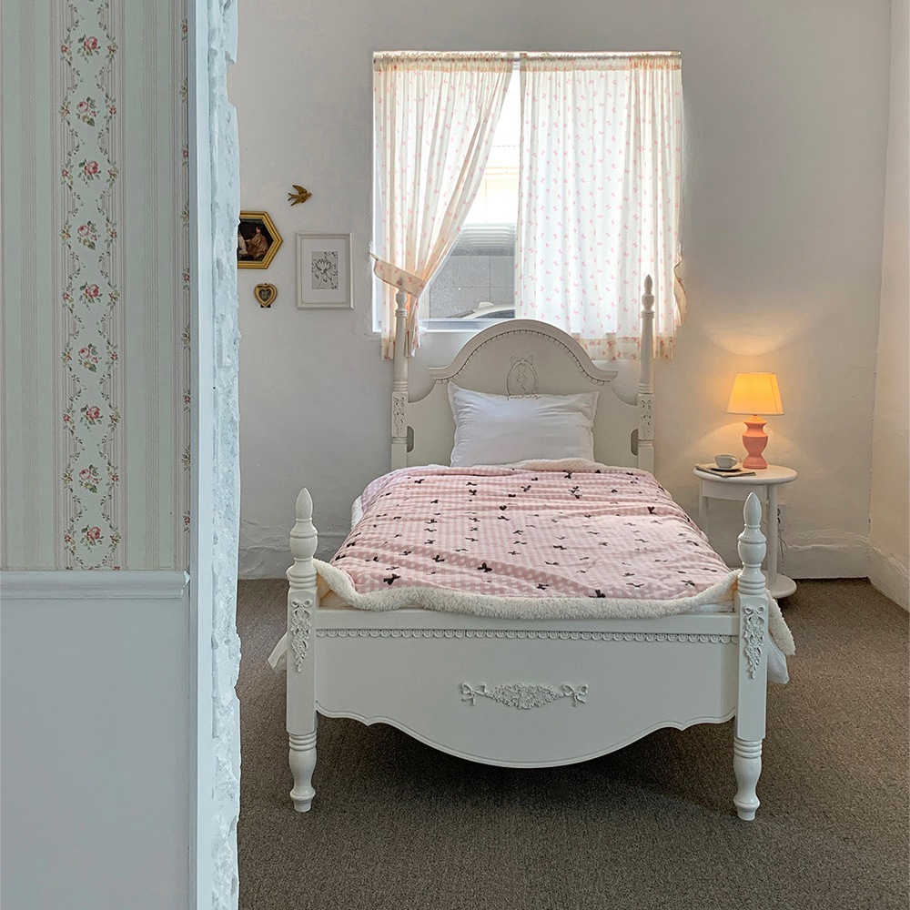 SNUG ブランケット 韓国雑貨 韓国インテリア 二重織ウール 持ち運び便利 2色から選べる ピンク ブルー 150×200cm