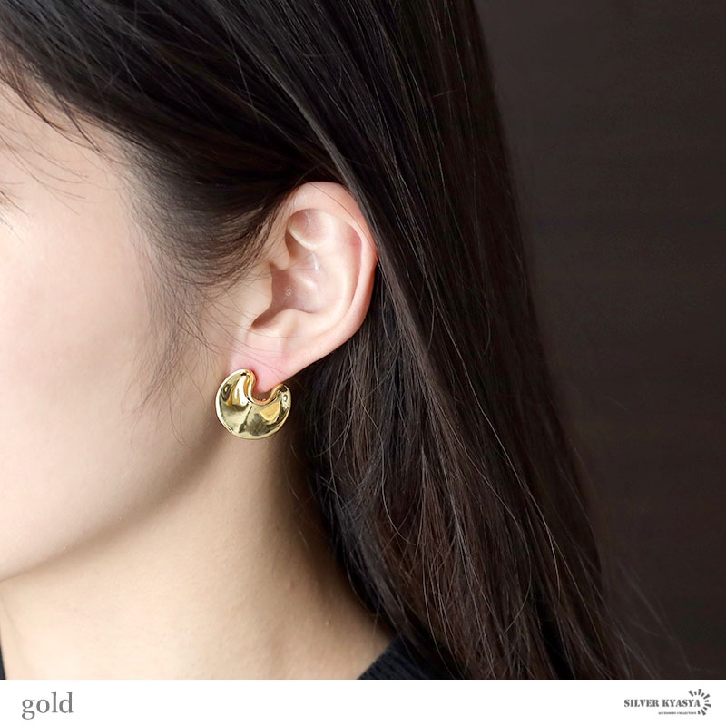 925 ニュアンス 変形ピアス [ce193]