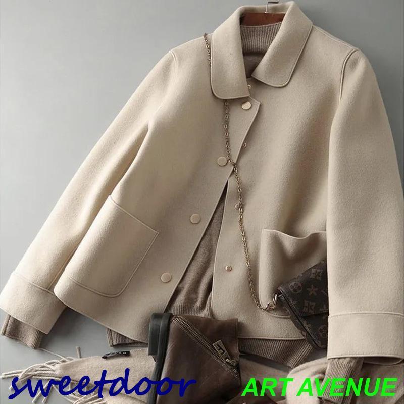 【2枚購入で100円OFF】チェスターコート レディース ショート丈 コート トレンチコート アウター ラシャ 着痩せ お洒落 上品 トレンド 羽織り 春秋冬 おしゃれ 20代 30代 40代 50代