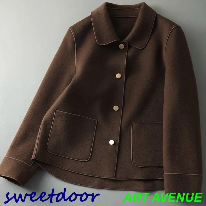 【2枚購入で100円OFF】チェスターコート レディース ショート丈 コート トレンチコート アウター ラシャ 着痩せ お洒落 上品 トレンド 羽織り 春秋冬 おしゃれ 20代 30代 40代 50代