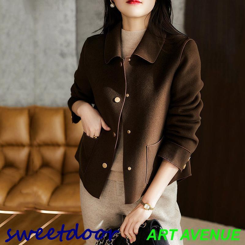 【2枚購入で100円OFF】チェスターコート レディース ショート丈 コート トレンチコート アウター ラシャ 着痩せ お洒落 上品 トレンド 羽織り 春秋冬 おしゃれ 20代 30代 40代 50代