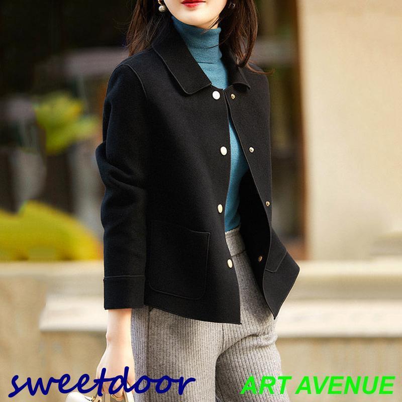 【2枚購入で100円OFF】チェスターコート レディース ショート丈 コート トレンチコート アウター ラシャ 着痩せ お洒落 上品 トレンド 羽織り 春秋冬 おしゃれ 20代 30代 40代 50代