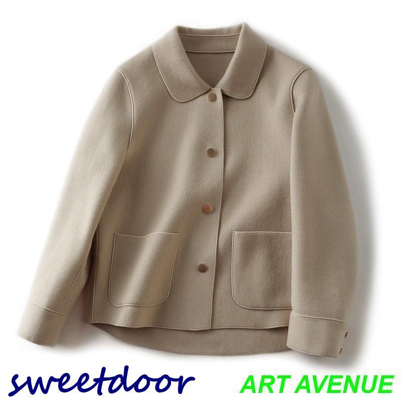 【2枚購入で100円OFF】チェスターコート レディース ショート丈 コート トレンチコート アウター ラシャ 着痩せ お洒落 上品 トレンド 羽織り 春秋冬 おしゃれ 20代 30代 40代 50代