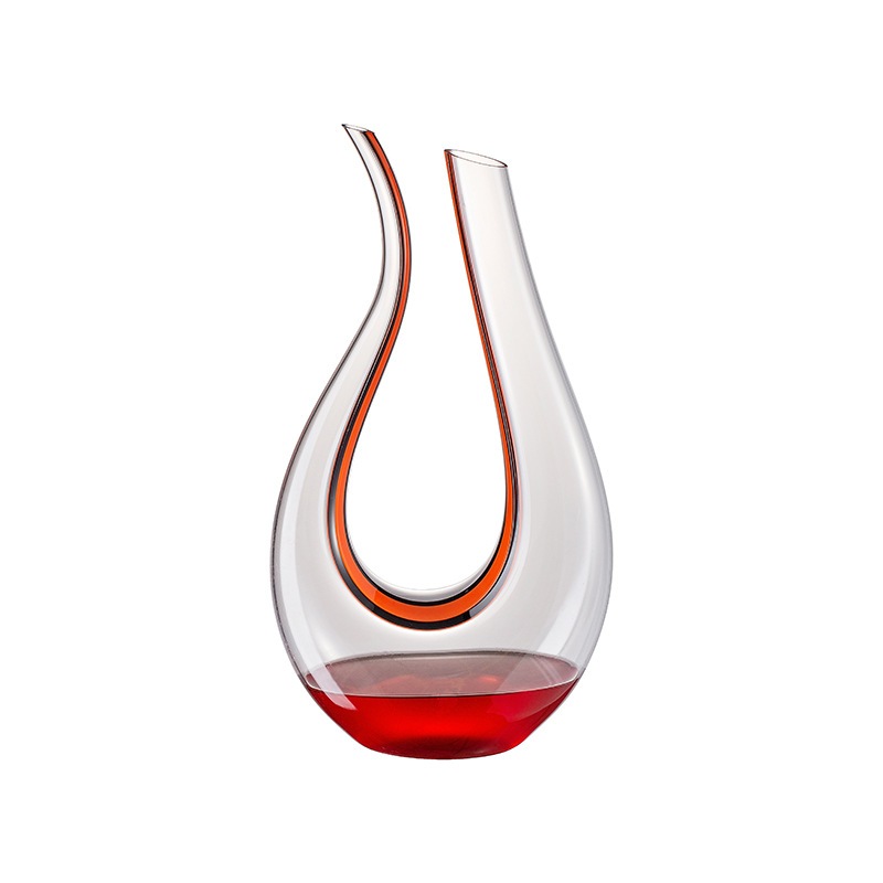 11 赤い蝶ネクタイリボンu字型デカンタークリエイティブパーソナライズされたワインワインワインディバイダーホームデコレーションオーナメントワインの調理器具