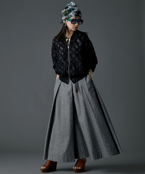 ロングスカート 綿100%タックマキシスカート 大きいサイズ有 GEVS. ロングスカート 綿100%タックマキシスカート 大きいサイズ有 GEVS.