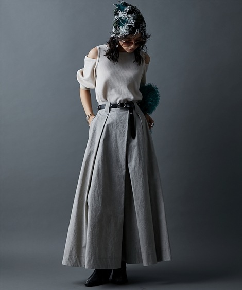 ロングスカート 綿100%タックマキシスカート 大きいサイズ有 GEVS. ロングスカート 綿100%タックマキシスカート 大きいサイズ有 GEVS.