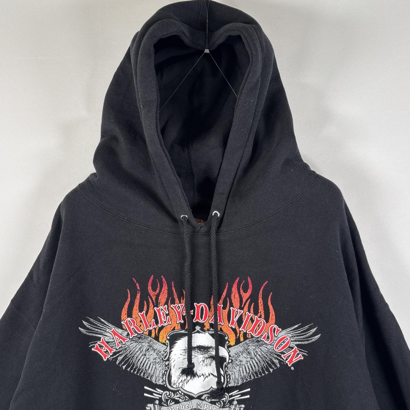 古着 00’s/00年代 パーカー ビッグサイズ コピーライト 肉厚 XXXL ブラック メンズ