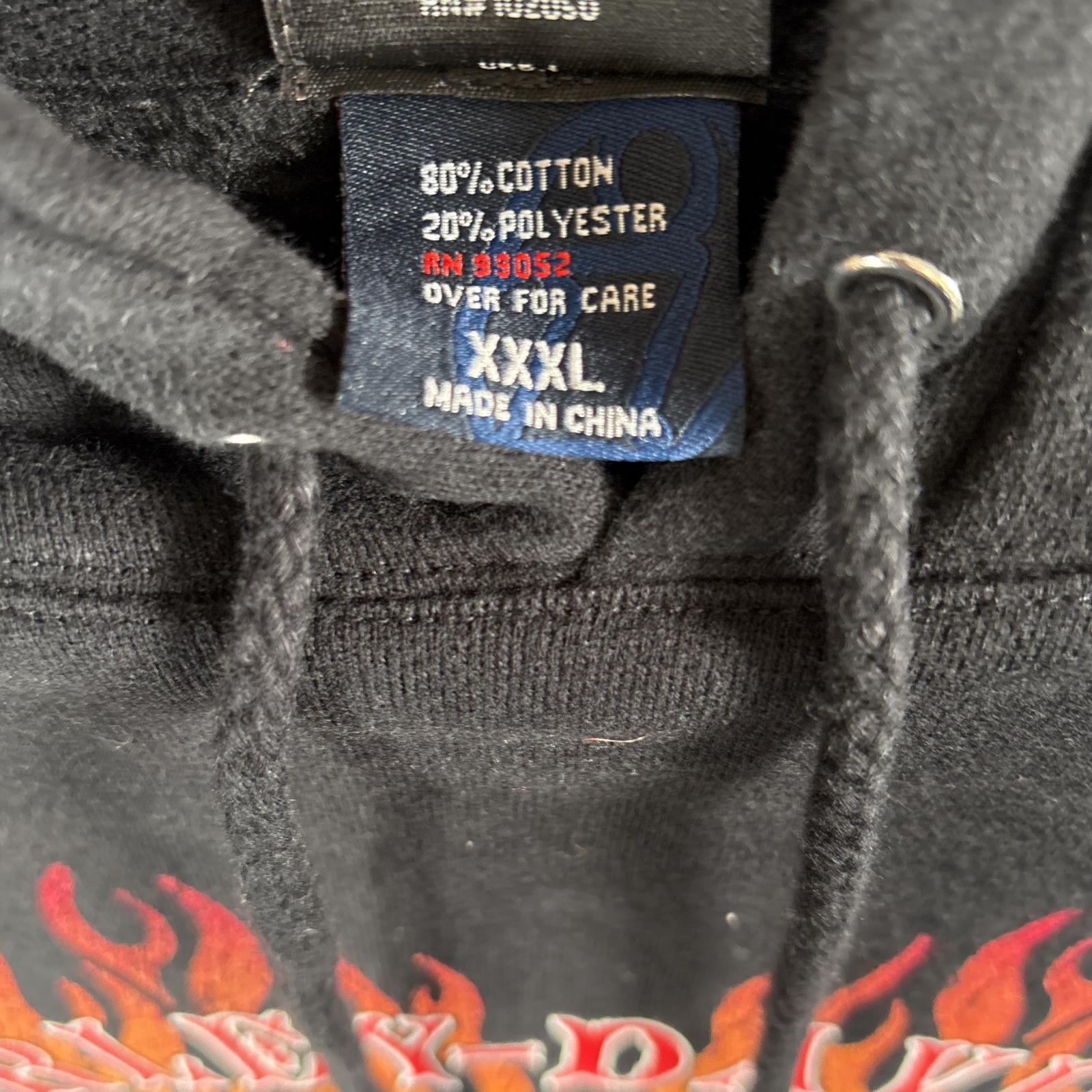 古着 00’s/00年代 パーカー ビッグサイズ コピーライト 肉厚 XXXL ブラック メンズ