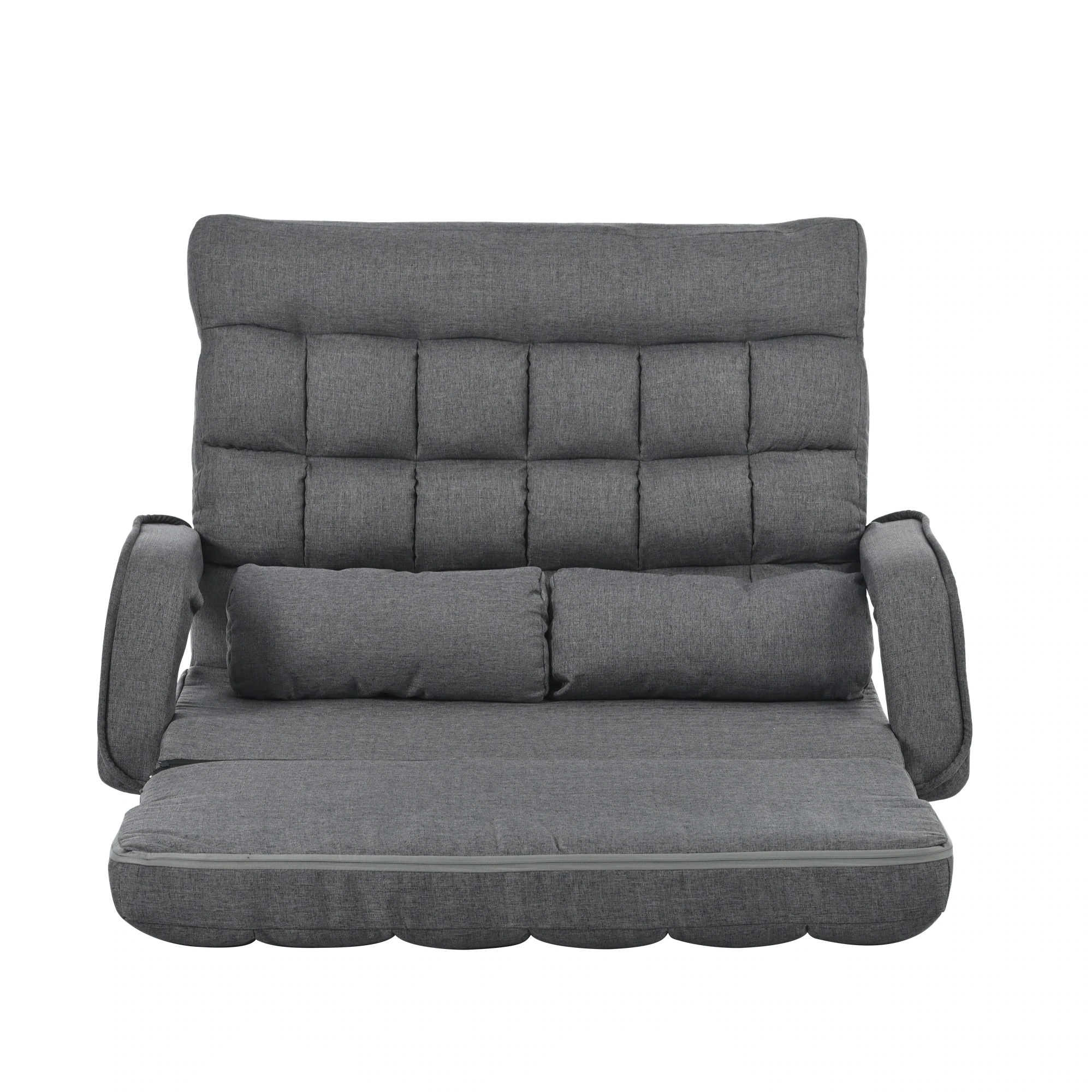 218座椅子 二人掛け 4WAY 連動肘つき リクライニングソファ 折りたたみ 座いす 2人掛けソファー ハイバック リクライニング 低い椅子 ローソファー コンパクト リラックスチェア リクライニン