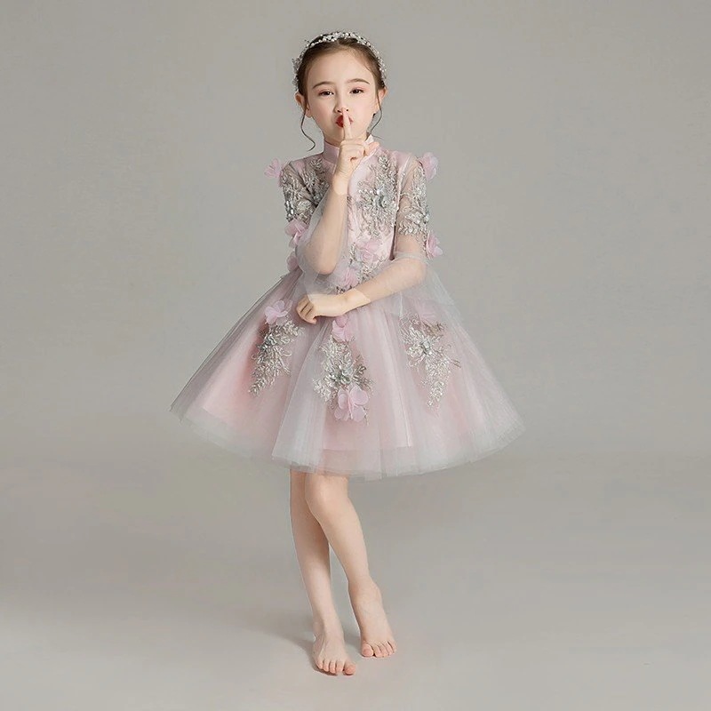 子供ドレス ダンス演出 舞台服 子供用ドレス フォーマルチュールドレス ピアノ演奏会 パーティー司会者 ガールズお嬢様風 ワンピース ダンス演出 90cm160cm