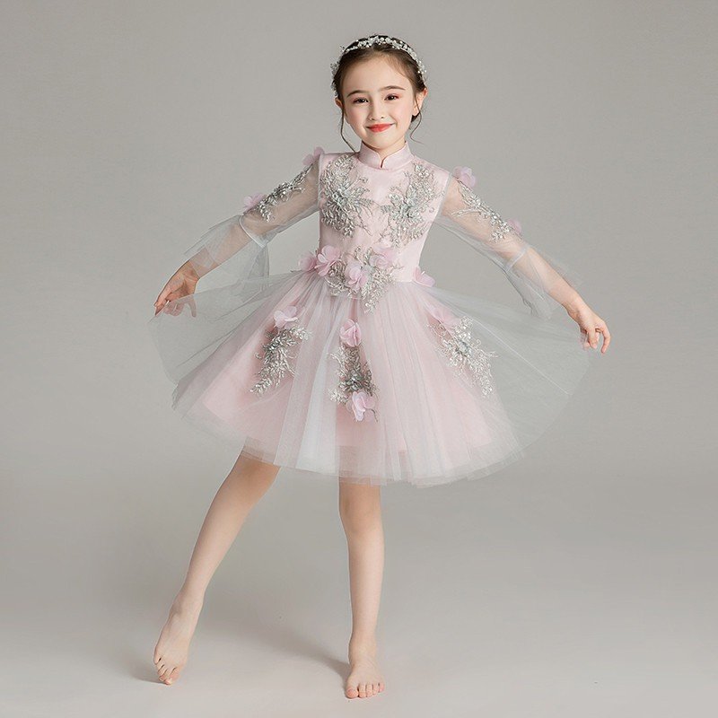 子供ドレス ダンス演出 舞台服 子供用ドレス フォーマルチュールドレス ピアノ演奏会 パーティー司会者 ガールズお嬢様風 ワンピース ダンス演出 90cm160cm