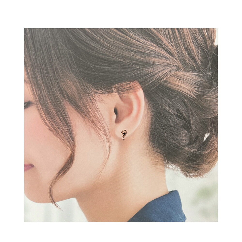 正規紙袋＆箱付 ピアス 9月 誕生石 ハート 151046553132