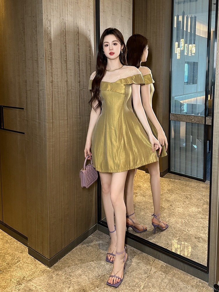 夏 ショートワンピース Aライン イェロー ドレス パーティー キャバ 大人 同窓会 披露宴 卒業式 結婚式 演奏会 ウェディング 二次会 夏 ショートワンピース Aライン イェロー ドレス パーティー キャバ 大人 同窓会 披露宴 卒業式 結婚式 演奏会 ウェディング 二次会