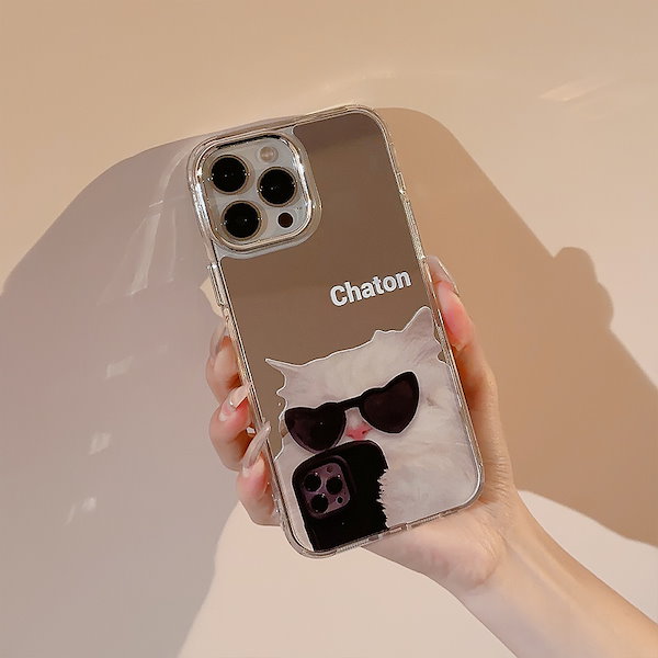 Qoo10] スマホケースサングラスクール猫iphon