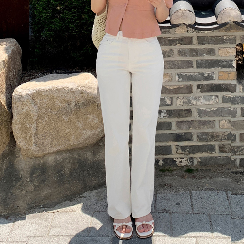 [tps0576] 韓国ファッションコットン セミ ワイド パンツ