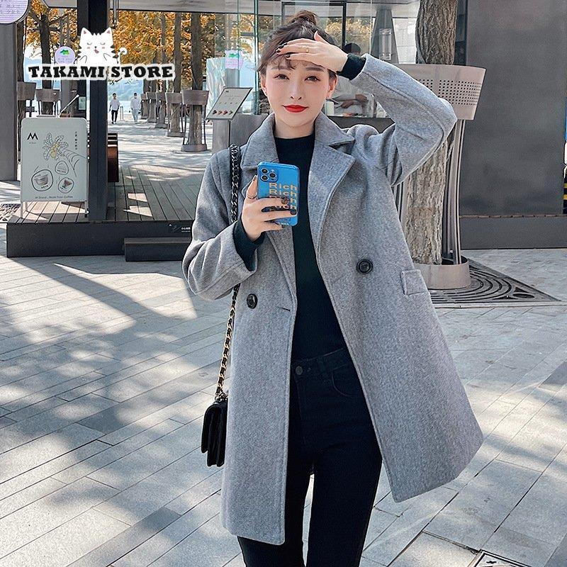 ラシャコート ミディアム丈 シャ コート レディース 秋冬 ゆったり韓国風 トップス オーバーコート テーラードジャケット ショートコート 折り襟 ショート丈 チェスターコート レディース アウターウエア ラシャコート ウール混