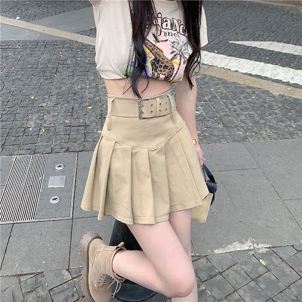 Qoo10] 脚魅せミニスカート ギャル 半身スカート