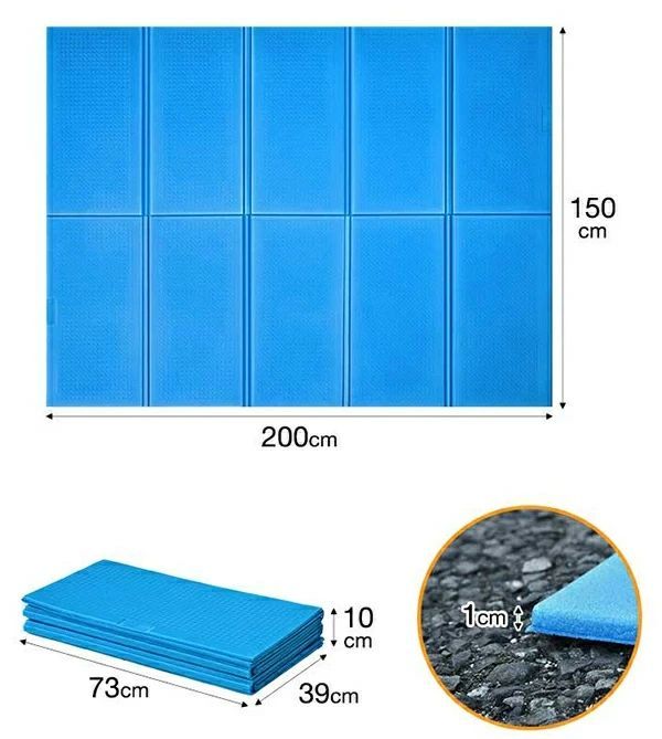 プールマット ビニールプール用 折りたたみ レジャマット 底面保護 厚み1cm マット ケガ防止 クッション レジャーシート 猛暑対策 デコボコ軽減 大人 家庭用プール下 滑り止め ゲームマット キッ