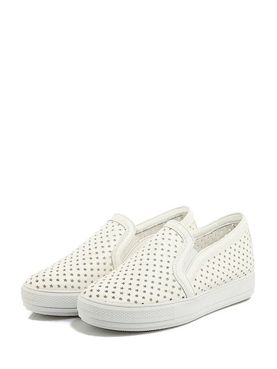 PU Hollow Out Ventilate Slip On Sneakers PU Hollow Out Ventilate Slip On Sneakers