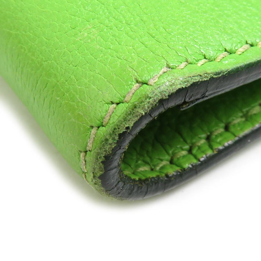 エルメス HERMES 手帳カバー レザー イエローグリーン ユニセックス e59861a エルメス HERMES 手帳カバー レザー イエローグリーン ユニセックス e59861a