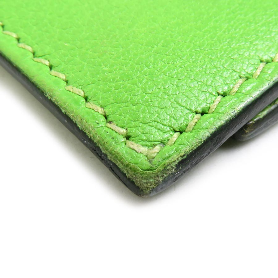 エルメス HERMES 手帳カバー レザー イエローグリーン ユニセックス e59861a エルメス HERMES 手帳カバー レザー イエローグリーン ユニセックス e59861a
