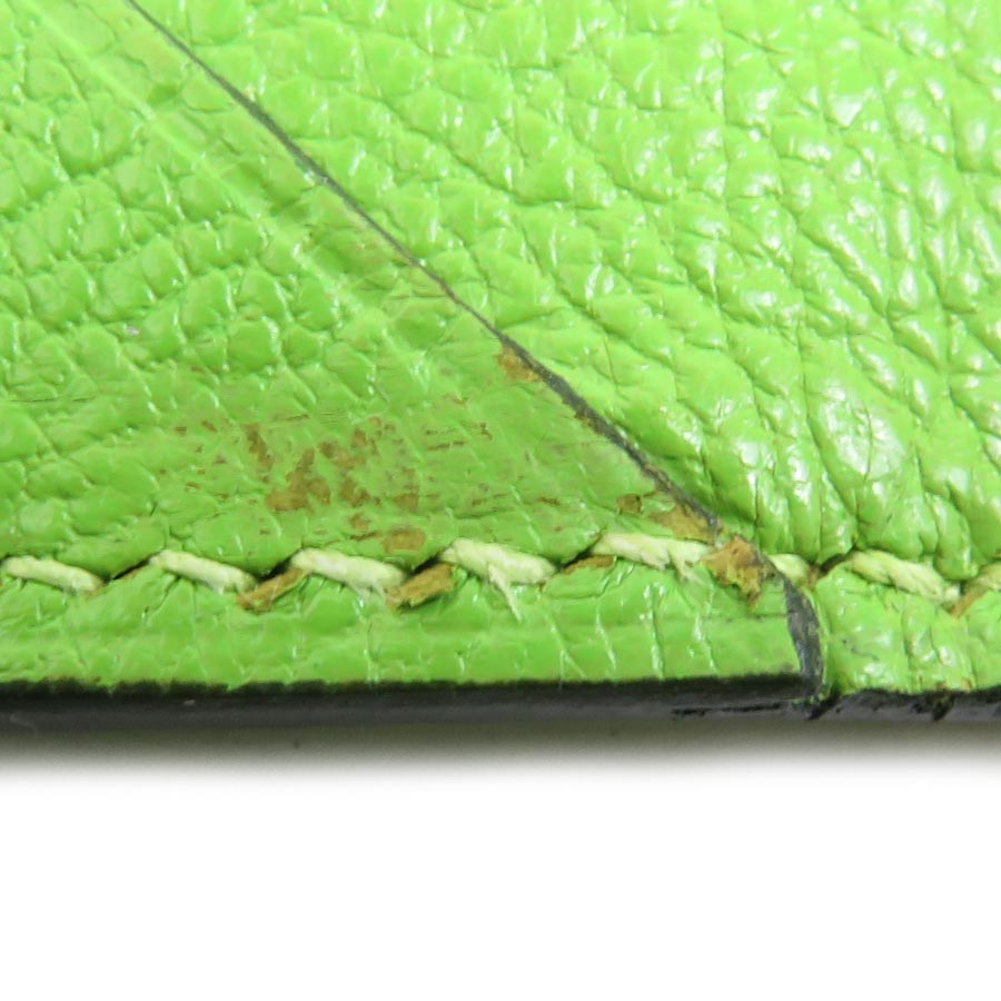 エルメス HERMES 手帳カバー レザー イエローグリーン ユニセックス e59861a エルメス HERMES 手帳カバー レザー イエローグリーン ユニセックス e59861a