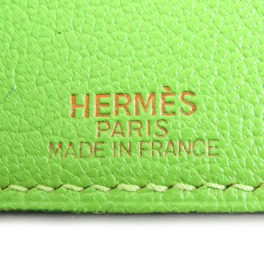 エルメス HERMES 手帳カバー レザー イエローグリーン ユニセックス e59861a エルメス HERMES 手帳カバー レザー イエローグリーン ユニセックス e59861a